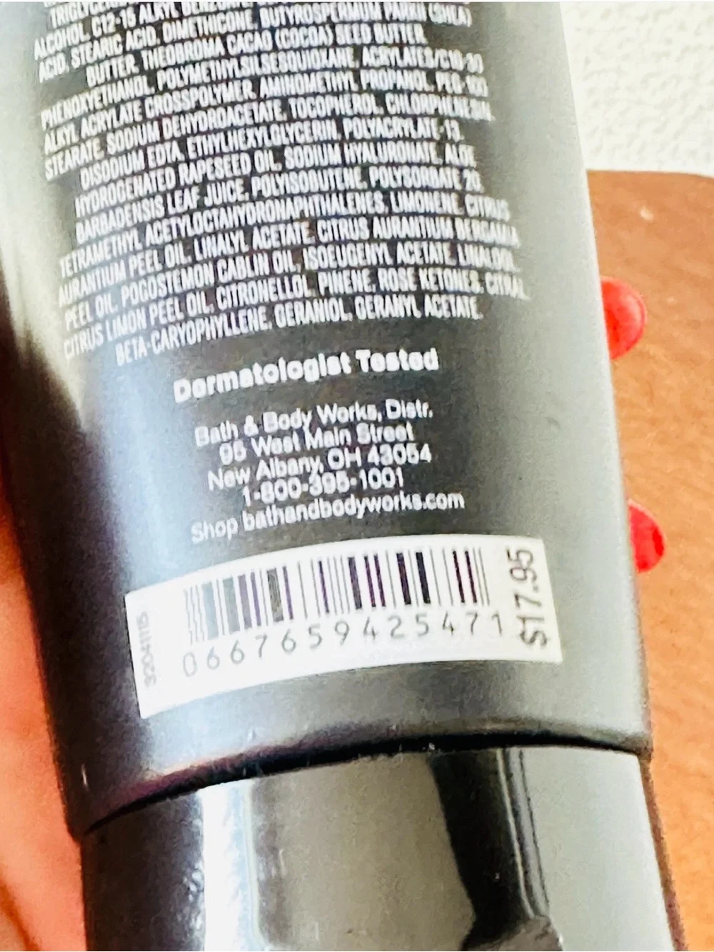 Bath & Body Works Nocturnal Rose Men’s Body Cream - Black & Pink
